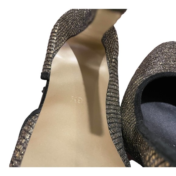 Charles by Charles and David Womens Leather Sequined Platform Pump Size 6.5 Gold - Picture 5 of 6